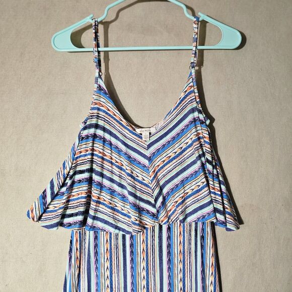 Ella Moss Bondi Maxi Dress Versatile Casual Chic Goddess Vibes Slimming Stripes - Picture 2 of 15